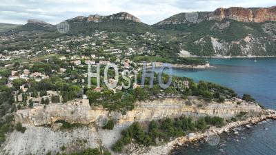 Calanques National Park, Cassis Bay, Cap Canaille And The Soubeyranes Cliffs, Bouches-Du-Rhone, France - Aerial Photography