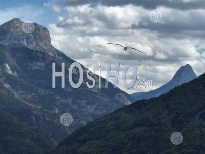 Paysage De Montagne Vers Le Vernet, Au Sud Du Lac De Serre-Ponçon, Alpes De Hautes Provence, France - Photographie Aérienne
