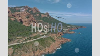 Aerial View Of The Esterel Massif, Saint Raphaël, Antheor, Antheor Calanque, Var, France - Aerial Photography