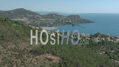 Aerial View Of The Esterel Massif, Saint Raphaël, The Trayas, Var, France - Video Drone Footage