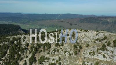The Moucherotte Peak Of Vercors Range And Radar Antenna, France, Drone Point Of View