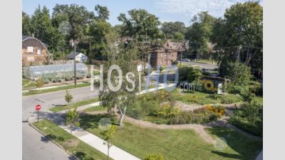 Garden In Detroit's Morningside Neighborhood - Aerial Photography
