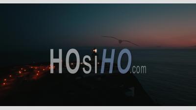 Coucher De Soleil à Cabo Da Roca, Portugal - Vidéo Par Drone
