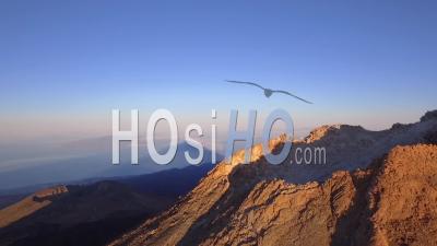 Sunrise On Teide Volcano In The Canary Islands, Filmed By Drone 02