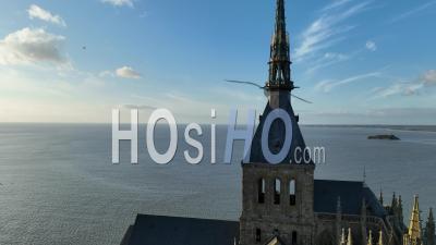 Flight Around Mont Saint Michel - Video Drone Footage