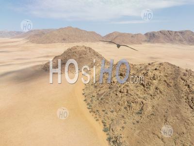 Desert Landscape On Road D1273 Nearby Solitaire, Namibia - Aerial Photography