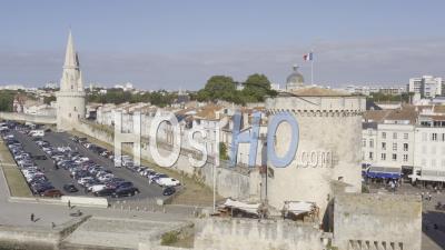 Drone View Of La Rochelle, Chain Tower, Lantern Tower