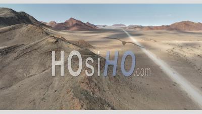 Paysage Désertique De La Route C19 À Sossusvlei, Namibie - Vidéo Par Drone