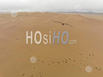 Sand Dunes Along The B2 Road Nearby Swakopmund, Namibia - Aerial Photography