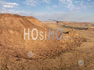 Rochers Et Collines De Granite Rouge à Proximité De Twyfelfontein, Namibie - Photographie Aérienne