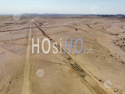 Desert Landscape Around The Brandberg Mountain, Nearby Uis City, Namibia - Aerial Photography