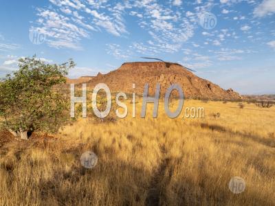 Rochers Et Collines De Granite Rouge à Proximité De Twyfelfontein, Namibie - Photographie Aérienne