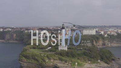 Drone View Of Biarritz, The Lighthouse