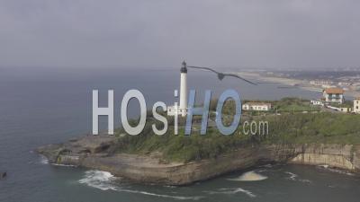 Drone View Of Biarritz, The Lighthouse