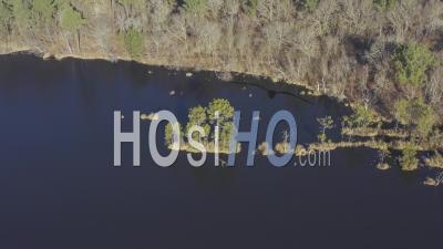 Drone View Of Hostens, The Petit Lac Du Bernadas