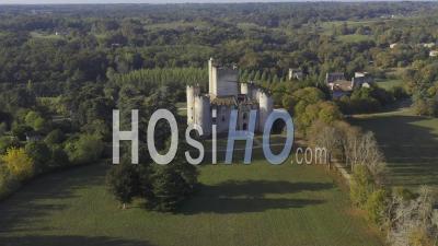 Drone View Of Chateau Fort De Roquetaillade
