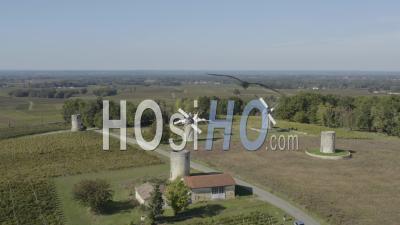 Drone View Of Les Moulins De Calon