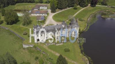 Drone View Of Chateau Rocher