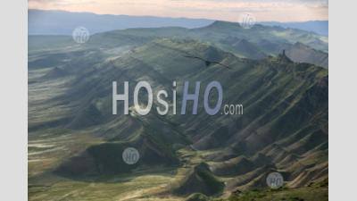 Georgia, Caucasus Mountain Range On The Border With Azerbaijan - Aerial Photography
