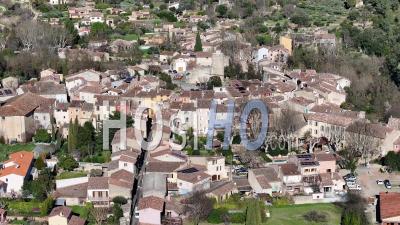 Village De Correns En Hiver, Var, France - Vidéo Par Drone