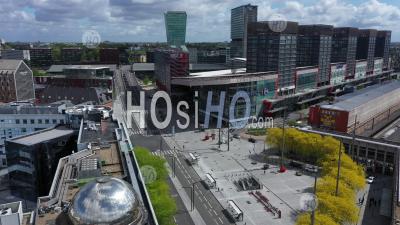 Empty City Of Lille On Labour Day During Lockdown Due To Covid-19 - Photo Drone 