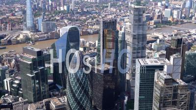 City Of London Filmed By Helicopter