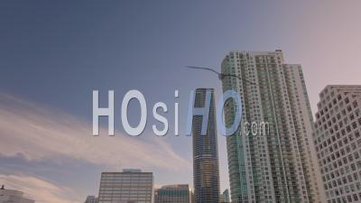 Downtown Brickell, Miami, Daytime - Video Drone Footage