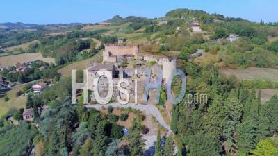 Castello Di Castrocaro (castrocaro Castle), Italy - Video Drone Footage