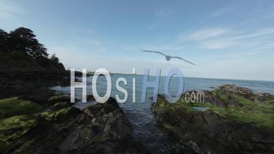 Saint Quay Portrieux Ville Française Sur La Côte De La Manche - Vidéo Par Drone