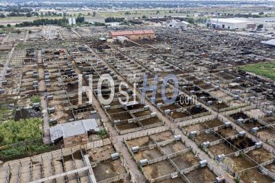 Parcs à Bestiaux Nationaux D'oklahoma - Photographie Aérienne