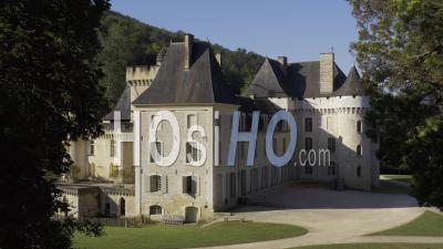 Drone View Of The Domaine De Campagne, The Park, The Castle