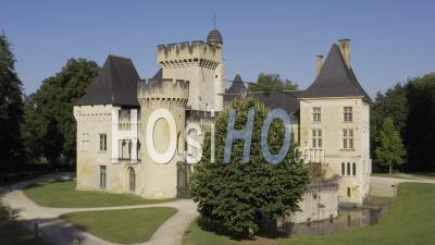 Drone View Of The Domaine De Campagne, The Park, The Castle