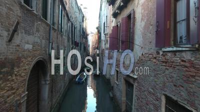 Inner Canal In Venice - Video Drone Footage