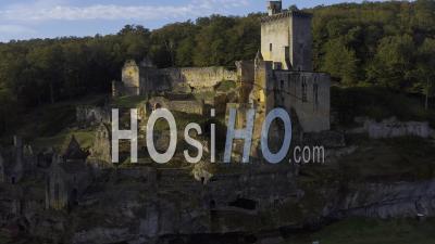 Vue Drone Du Château De Commarque