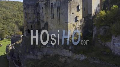 Drone View Of The Chateau De Commarque
