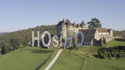 Vue Aérienne Du Château De Fénelon Depuis Un Drone
