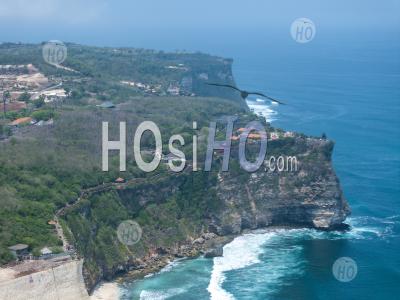 Pura Uluwatu Temple And Cliffs, Bali, Indonesia - Aerial Photography