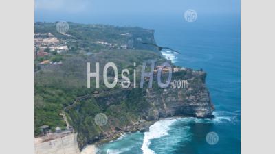 Pura Uluwatu Temple And Cliffs, Bali, Indonesia - Aerial Photography