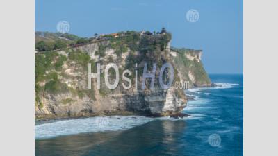 Pura Uluwatu Temple And Cliffs, Bali, Indonesia - Aerial Photography
