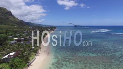 Kaaawa Beach, Windward, Hawaii - Video Drone Footage