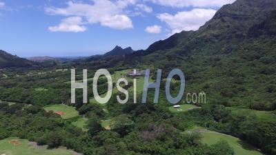 Koolau Golf Club, Mountains, Oahu, Hawaii - Video Drone Footage