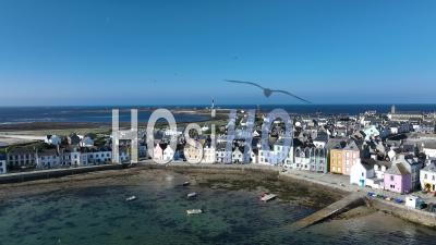 Island Of Sein, Brittany, France - Video Drone Footage