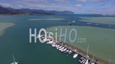 Kaneohe Yacht Club, Kaneohe Bay, Hawaii - Video Drone Footage