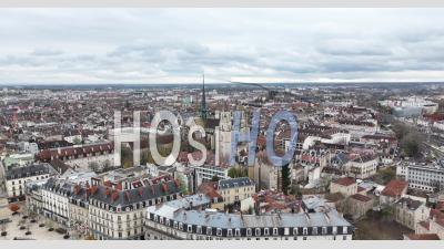 Saint Benigne Cathedral In Dijon - Video Drone Footage
