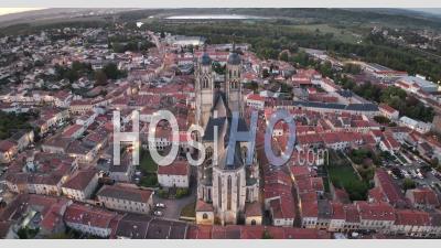 Basilica Of Saint Nicholas Of Port At Sunset - Video Drone Footage