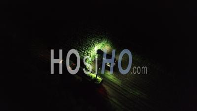 Ensilage By Night In Normandy - Video Drone Footage