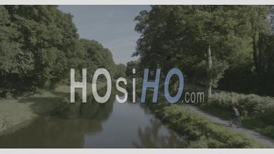 Sluice Of Nantes To Brest, Brittany, France - Video Drone Footage
