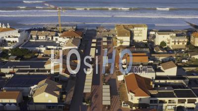 Drone View Of Lacanau Ocean, The City