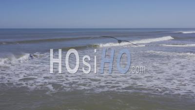 Drone View Of Lacanau Ocean, Waves