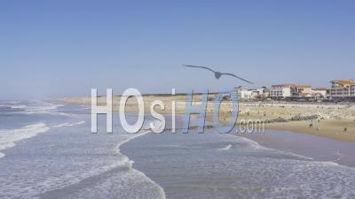 Drone View Of Lacanau Ocean, The Beach